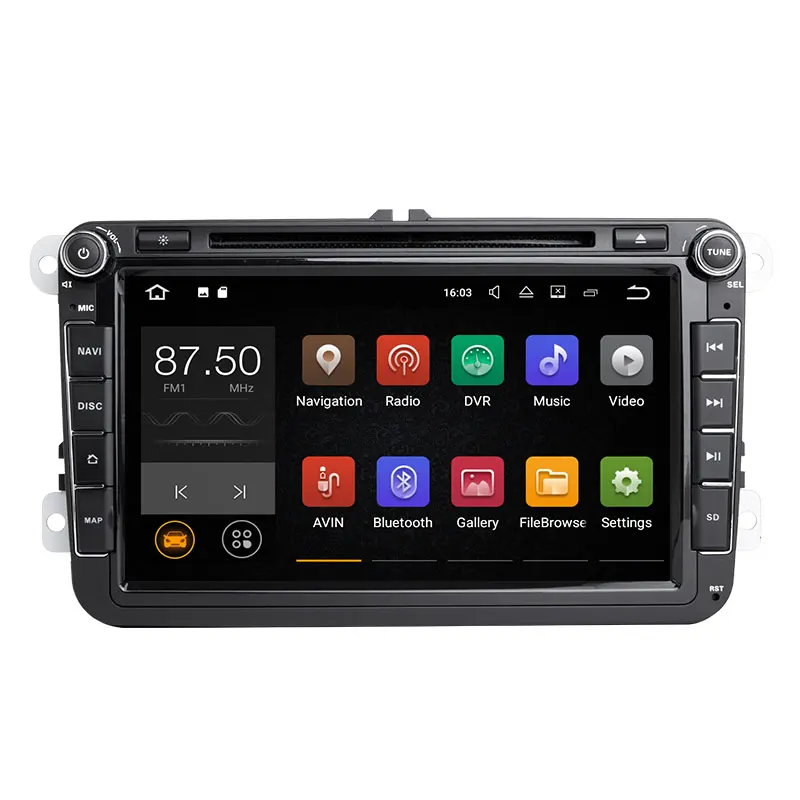 Clearance 2 din Android 8.1 GPS Car Multimedia For Volkswagen VW Passat b6 Polo T5 Skoda Octavia 2 3 Superb Seat leon 2 AutoRadio golf 5 6 1