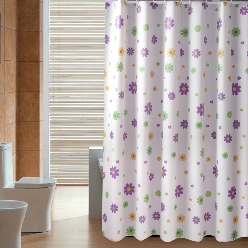 free shipping,(different size) flower Shower curtain waterproof thermal
