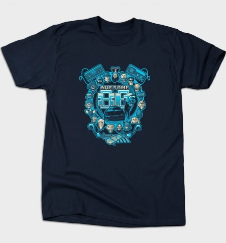 2019Printed Men T Shirt Cotton tshirt Awesome 80's O-Neck Short-Sleeve Women T-Shirt | Мужская одежда