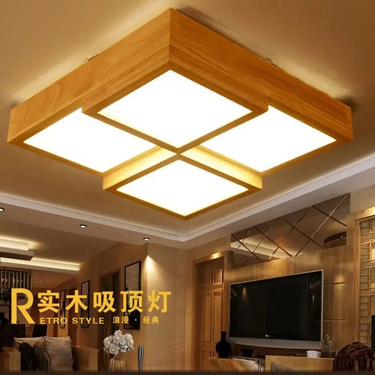 

Japanese style Delicate Crafts Wooden Frame tatami led ceiling lights luminarias para sala led ceiling lamp