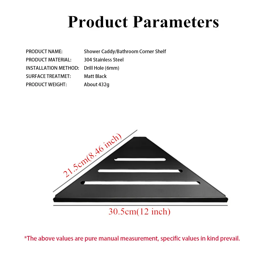1/2/3 яруса кружевных душевой Футляр Ванная комната угловая полка Стеллаж для хранения Треугольники настенные полки 304 Нержавеющая сталь матово-черный