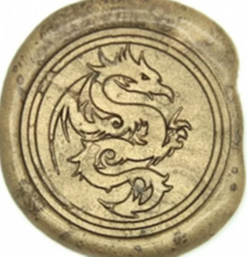  Cute Dragon Wax Seal Stamp Brass Head with Wooden Handle Wedding Invitation Wax Seal Sealing - 33008054880
