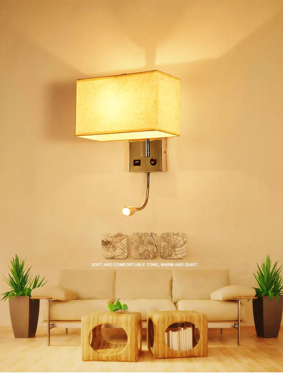 USB LED Wall Lights Indoor Decorative Modern Cube Wall Bedside Lamp Wall Mounted Light Bedroom Bathroom Lighting Sconce Lamps (3)