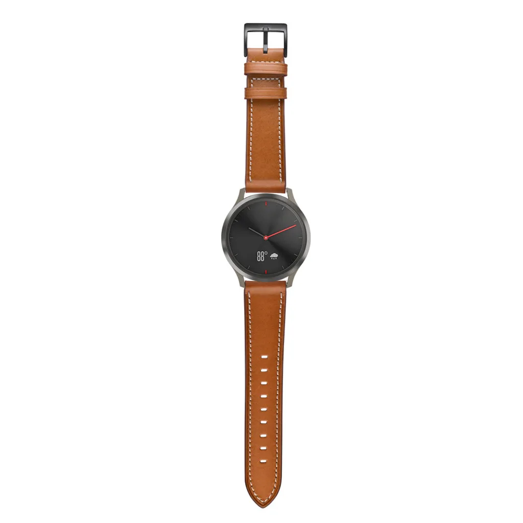 Кожаный ремешок для наручных часов ремешок с пряжкой для Garmin VIVOMOVE HR Браслет для смарт-часов ремень#20