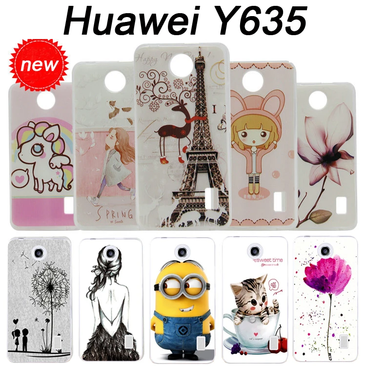 Huawei y635 de la caja de TPU la pintura para Huawei ascend y cubierta de la caja del TPU del estilo de dibujos de Huawei y635 teléfono caso|case