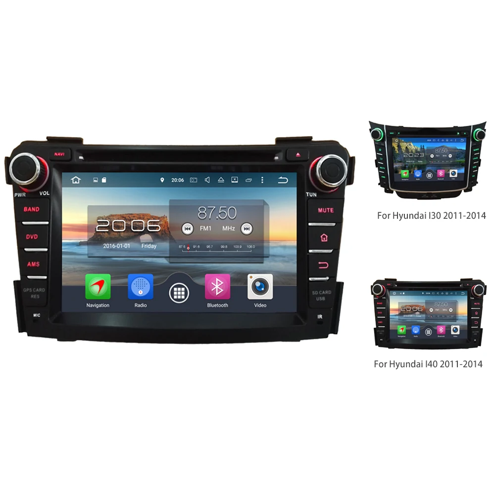 

7" 4G WIFI Octa Core A53 PX5 2GB RAM 32GB ROM Android 6.0.1 Car DVD Multimedia Player Radio GPS For Hyundai I30 I40 2011-2016