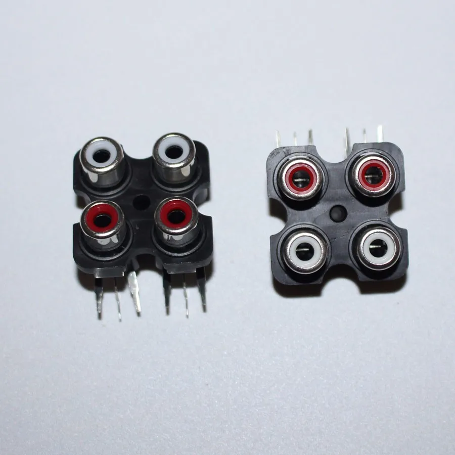 

2pcs New 4way 6Pin RCA Female Audio Video Plug,AV Concentric Socket Connector