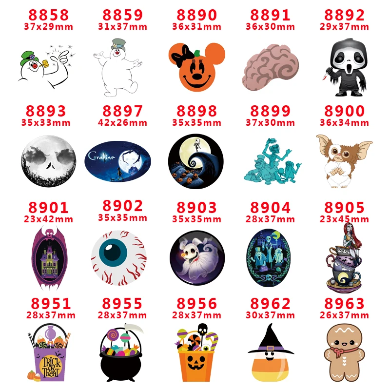 

2018 new arrival Free shipping 30 pcs/package printed resin planar flat-back resins for Hair Bow Decoration PR8858
