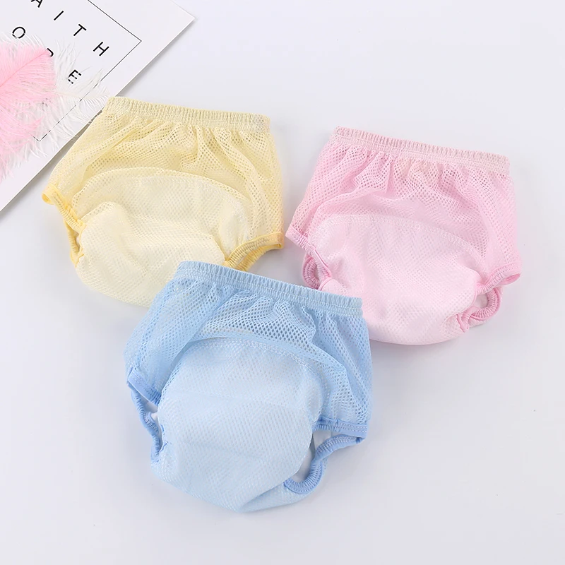 

10pc/lot Baby Diapers Reusable Nappies Cloth Diaper Washable Mesh Pocket Nappy Summer Breathable Diapers Infant Cotton Liner