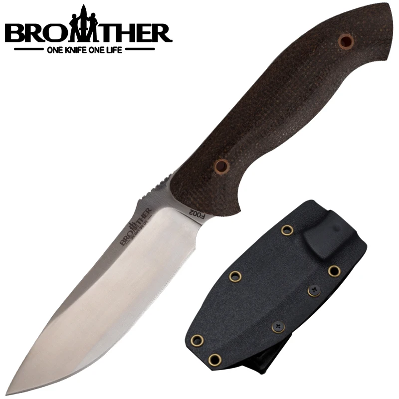 

Brother F002 Bushcraft Fixed Blade Straight knife Tactical knives Kydex Hunting Survival EDC Tool Collection high quality