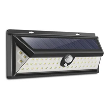 Водонепроницаемый 54LED Солнечный свет 2835 SMD человеческий инфракрасный PIR датчик движения Белый настенный на солнечной энергии лампа наружная безопасность ночник