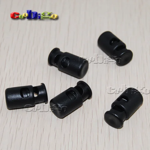 

10pcs Plastic Cord Lock Toggle Clip Stopper Cord Lock End Black For Paracord Backpack Sportswear Rope Bag Parts Size:25mm*13mm