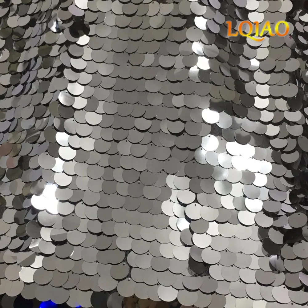 Silver Sequin Fabric-001