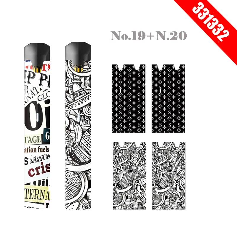 

2pcs/lot 331332 Stereo Skull Durable film adhensive printing skin sticker For Jwell Bo E Cigarette Sticker Vape Case Cover