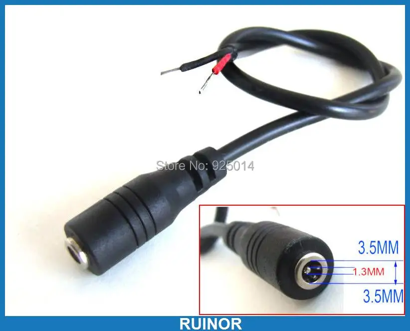 

5 pcs 3.5mm x 1.3mm DC Female jack Cables converter for Notebook Power Chargers
