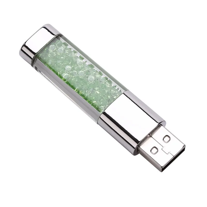 JASTER USB 2,0 Кристальный подарок USB флеш-накопитель прозрачный Флешка 4 ГБ 16 ГБ 32 ГБ 64 Гб карта памяти U диск - Color: Greed