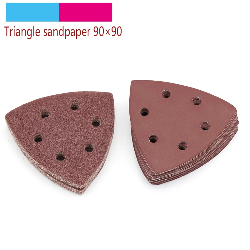 

10pcs 90x90mm Self-adhesive Sandpaper Triangle Sander Grit 40-400 Sand Paper Sanding Disc Abrasive Tools For Polishing Wood