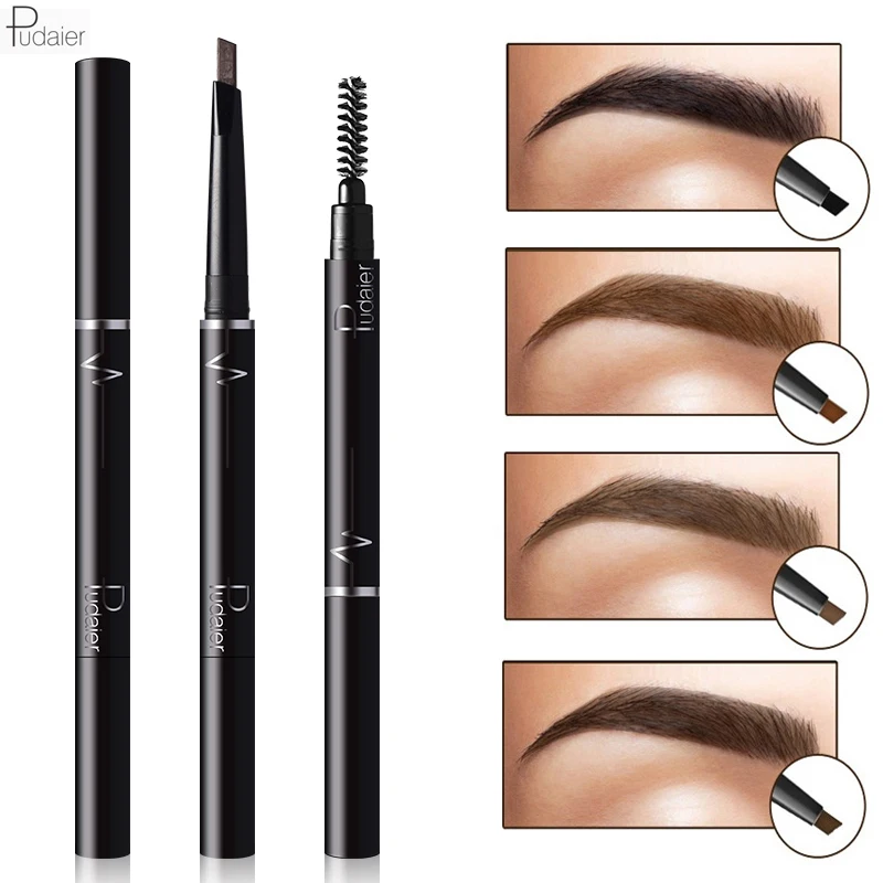 

Pudaier Automatic Double Head Eyebrow Pencil Waterproof Eyebrow Tattoo Makeup Crayon Sourcil Maquillage Wenkbrauw pen