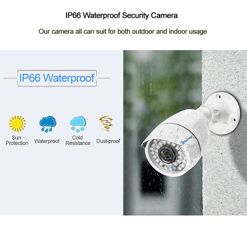  Techage 8CH 1080P HD DVR Kit CCTV Security System 8PCS 2MP IR Outdoor Waterproof AHD Camera P2P Vid