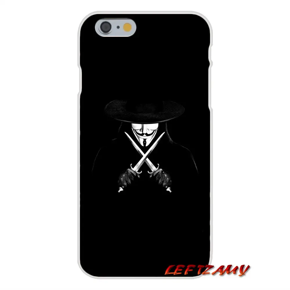Для iPhone X XR XS MAX 4 4s 5 5S 5C SE 6 S 7 8 Plus Вендетта аноним Маска Гая Фокса аксессуары чехлы