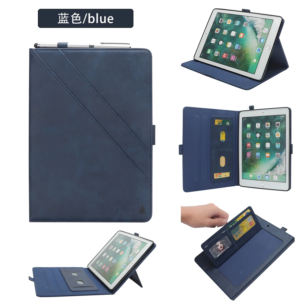 Винтажный кожаный чехол для iPad Pro, 12,9 дюймов, флип-чехол,,, отделение для карт, двойной держатель, кошелек, фоторамка, умный чехол
