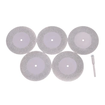 

5pcs 50mm Diamond Cutting Discs & Drill Bit For Rotary Tool Glass Metal