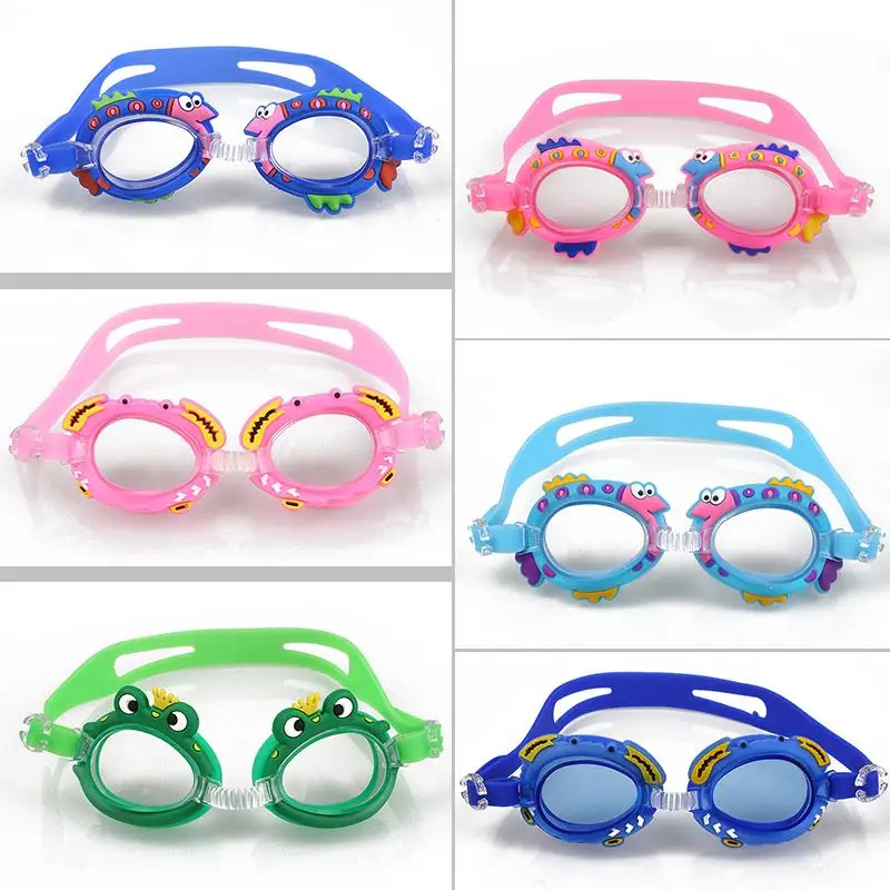7 цветов прочный силиконовый мультфильм одежда заплыва очки дети ребенок одежда заплыва противотуманные очки водостойкие маска для