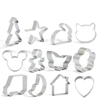 

Cookie Mold Cookie Cutter moulds Aluminum Three-dimensional 27 Shape Mouse Gingerbread Man cake decorating tools