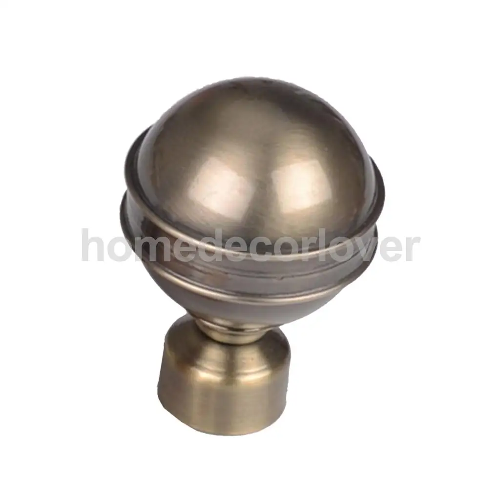 1 Piece Retro Curtain Pole Rod Finials Ends Heads 28mm