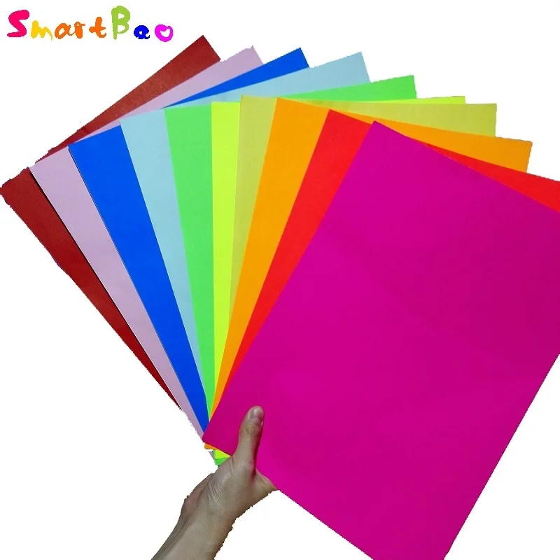 A4 Multicolour Self adhesive Sticker Paper; 10 Piece a Lot; Embossed
