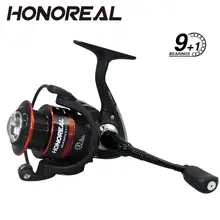 HONOREAL алюминиевый корпус ротора Ультра гладкая 9+ 1 BB спиннинговая Рыболовная катушка декоративный роликовый штамп с резиновой ручкой 08PF5