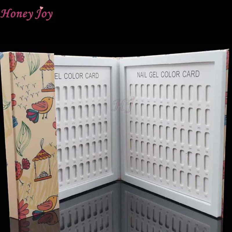 

1PC Cartoon Flower Bird Professional 120 Colors Lovely Nail Gel Polish Display Card Book Chart Nail Art Salon Set
