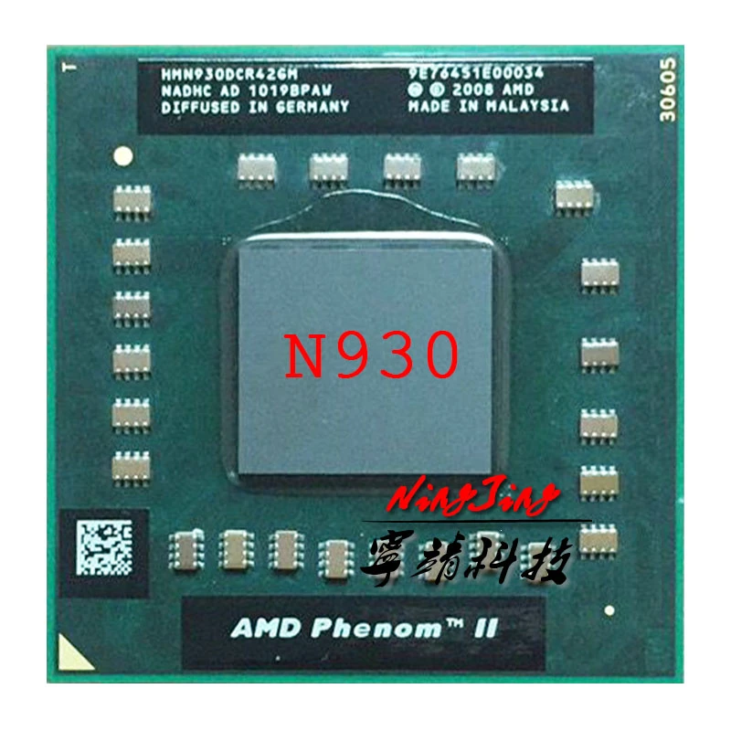 AMD Phenom II Quad-Core Mobile N930 2.0 GHz Quad-Core Quad-Thread CPU Processor HMN930DCR42GM Socket S1 mobile processor list