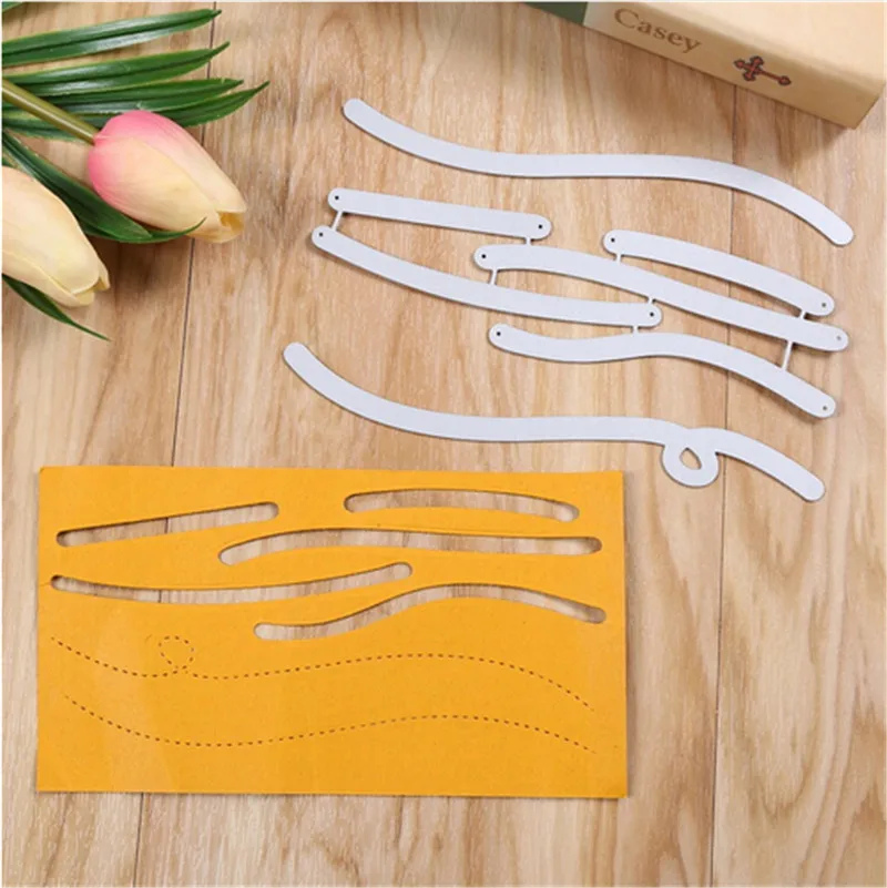 Irregular Lines Pop Gift Metal Cutting Dies Stencil for DIY