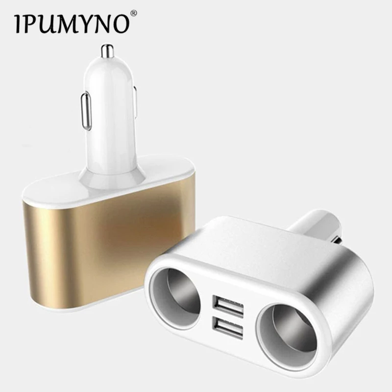 IPUMYNO 2.1A المزدوج USB شاحن سيارة مع 2 ولاعة السجائر مآخذ دعم سيارة مسجل العالمي الهاتف المحمول اللوحي شاحن IPUMYNO 2.1A المزدوج USB شاحن سيارة مع 2 ولاعة السجائر مآخذ دعم سيارة مسجل العالمي الهاتف المحمول اللوحي شاحن