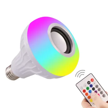 

Dropship LED Light Bulb Bluetooth Speaker Smart Wireless Music Bulb with Remote Control