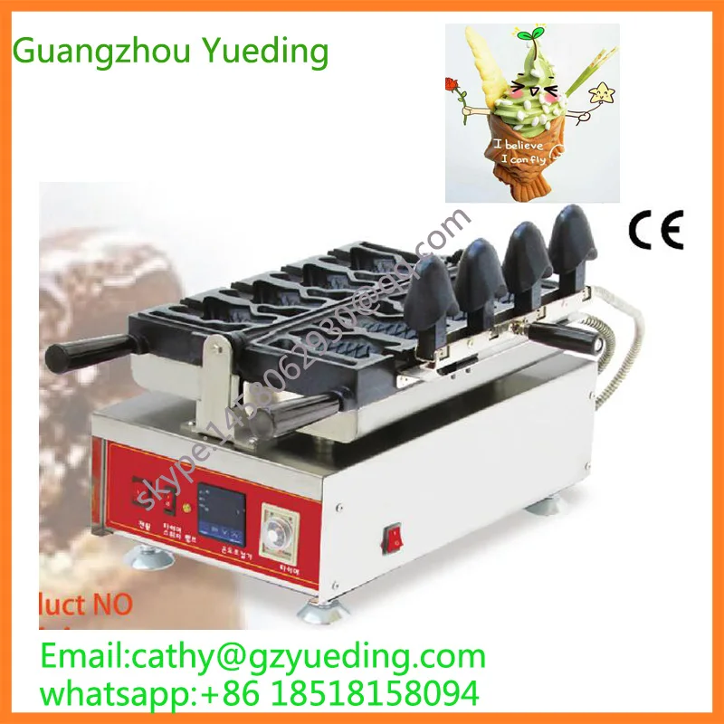 

Commercial Use Nonstick 110v 220v Electric Big Mouth Fish Waffle Ice Cream Taiyaki Machine