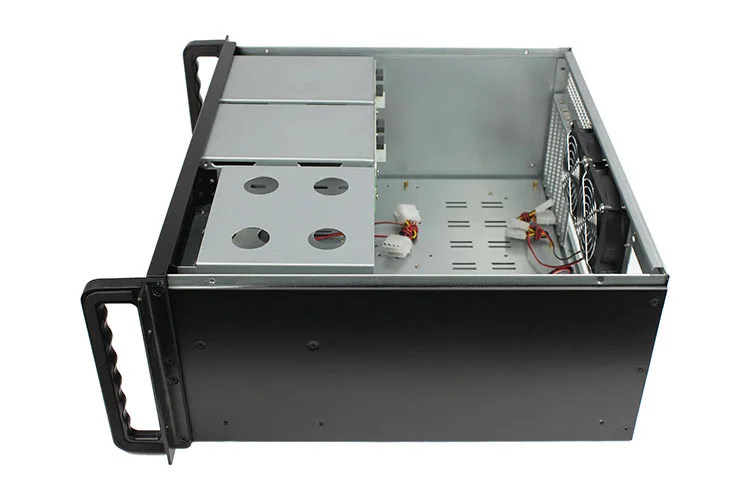 Горячая замена 4U390 промышленного управления шасси 390 мм короткие с контролем температуры дисплей USB3.0 4-bay сервер компьютер чехол