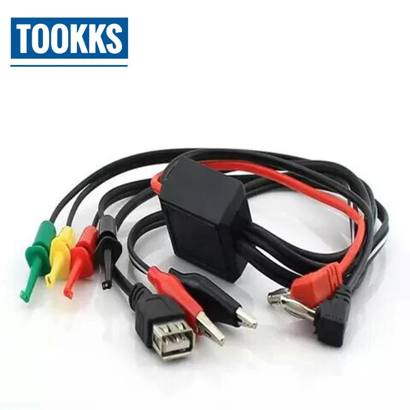 

DC Power Data Cable DC Power Supply Current Test Wire Cable with USB Output for Mobile Computer Electric Appliance Repair Tools