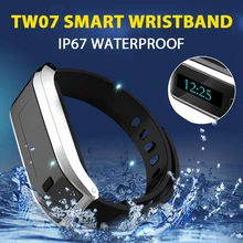 Smart Band TW07 Wristband Bluetooth 4.0 Waterproof Sport Fitness Bracelet Smartband OLED Display Pedometer Call Message Reminder