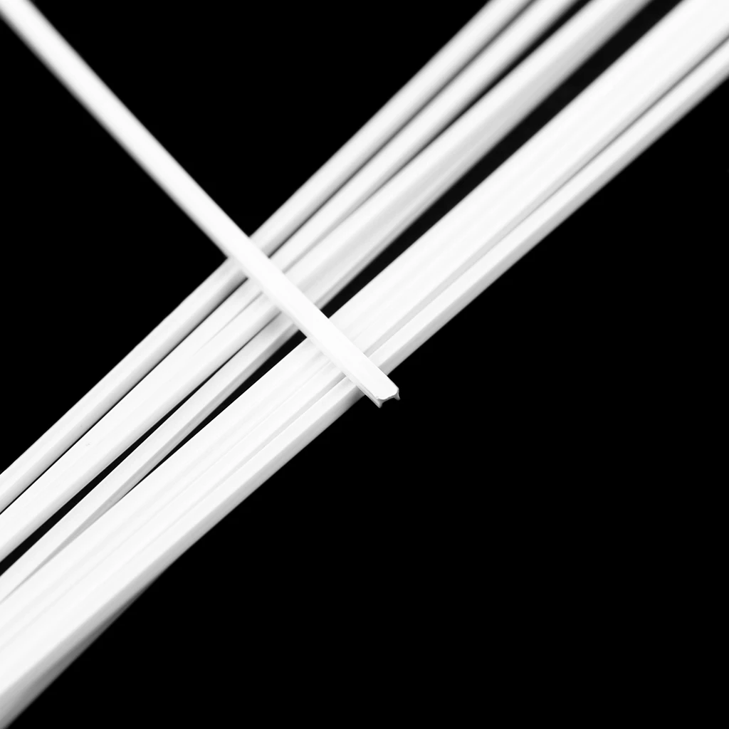 10Pcs ABS Double-channel Strip Plastic Rod Architectural Model Making Building DIY Sand Table Model Material Rod Sticks