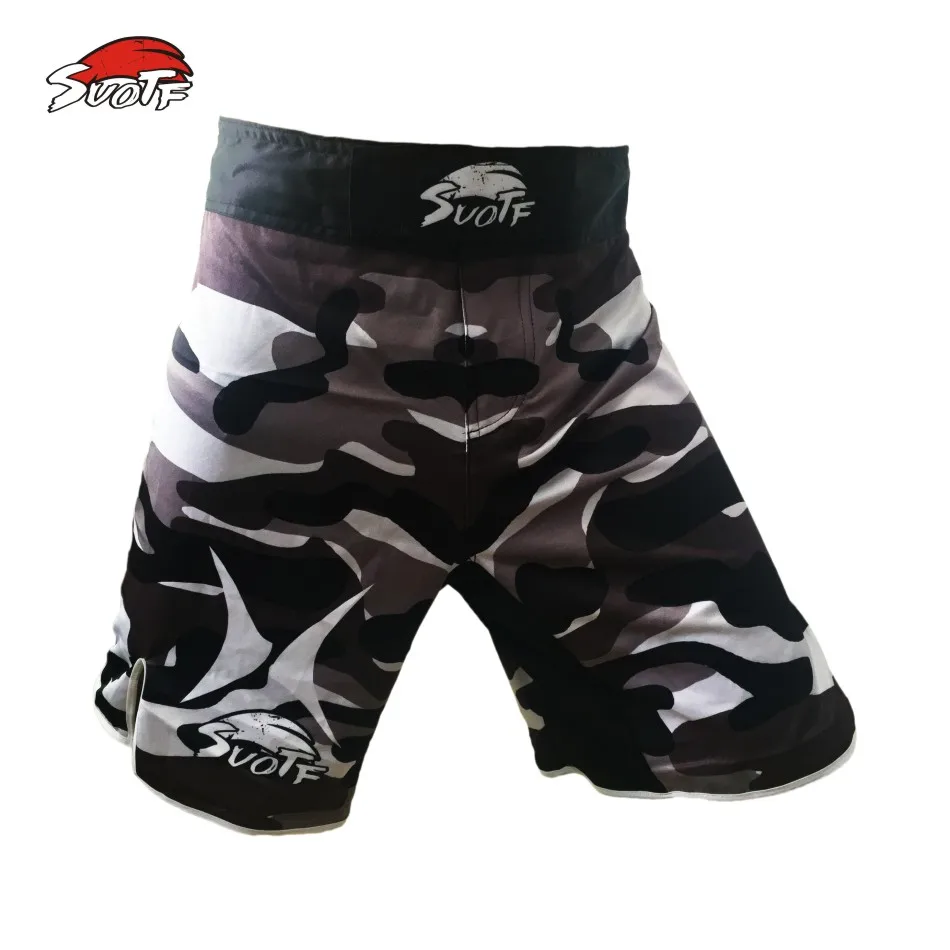 

MMA three color camouflage breathable cotton boxing personality training special shorts mma fight shorts sanda muay thai boxing