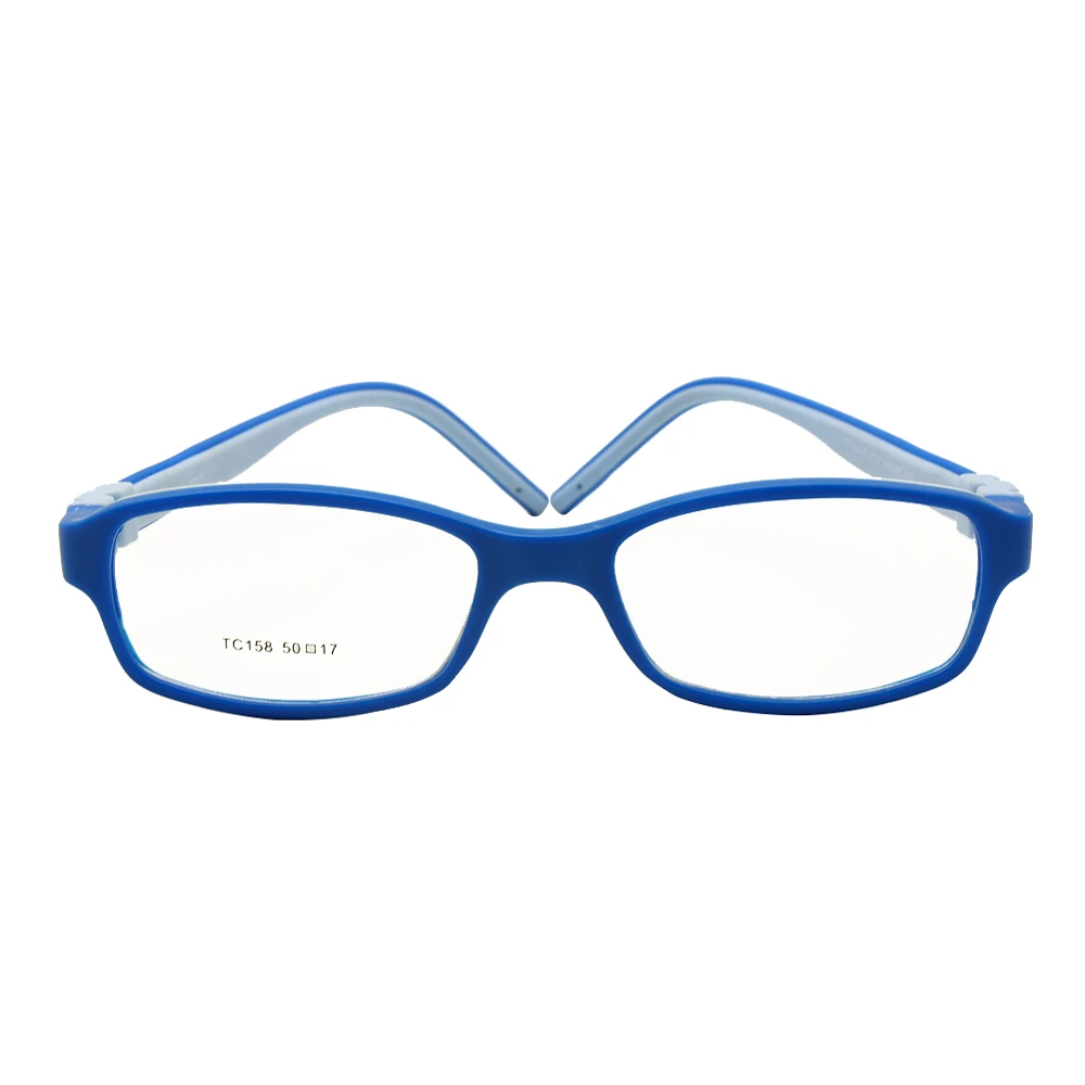 Детские оптические очки, оправа, размер 50, силиконовый защитный гибкий висок, детские очки, небьющиеся, для мальчиков и девочек - Цвет оправы: blue