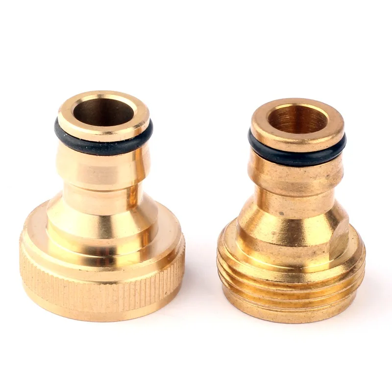 

2-Type G3/4'' Female Male Pure Copper Nipper Quick Connectors Garden Tap Faucet Thread Connector Irrigation Durable Joints