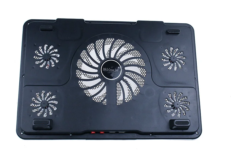 2USB 5 охлаждающий вентилятор для ноутбука охлаждающая подставка База Светодиодный кулер для ноутбука с светильник-вентилятором противоскользящая подставка для ноутбука 10 ''-17'' 1" 15,6"