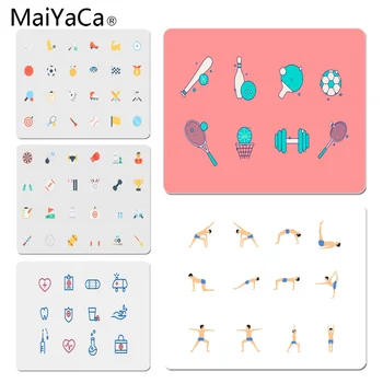 

MaiYaCa Sports Icons Laptop Gaming Mice Mousepad Size for 25X29cm Gaming Mousepads