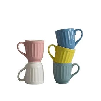 

2017 Drink cup candy color ceramic mug coffee cup milk cups office simple breakfast cups