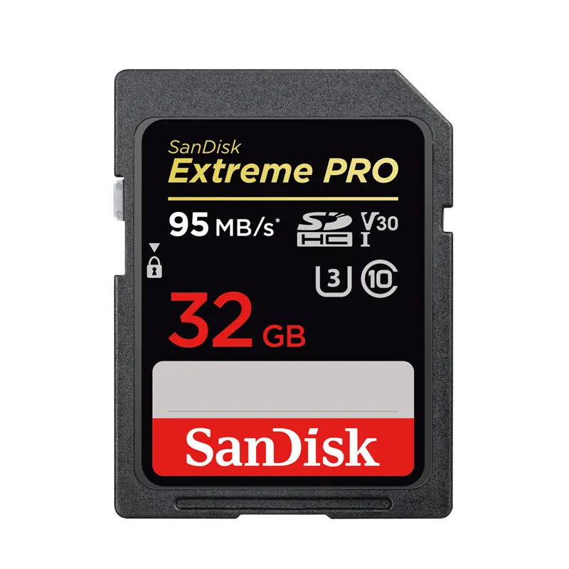 32 Гб Двойной Флеш-накопитель SanDisk Extreme PRO SDHC и SDXC UHS-I Card 64 Гб 128 ГБ 256 ГБ до 170 МБ/с. Class10 C10 U3 V30 UHS-I 4K 32GB 95 МБ/с. для Камера - Емкость: 32 Гб
