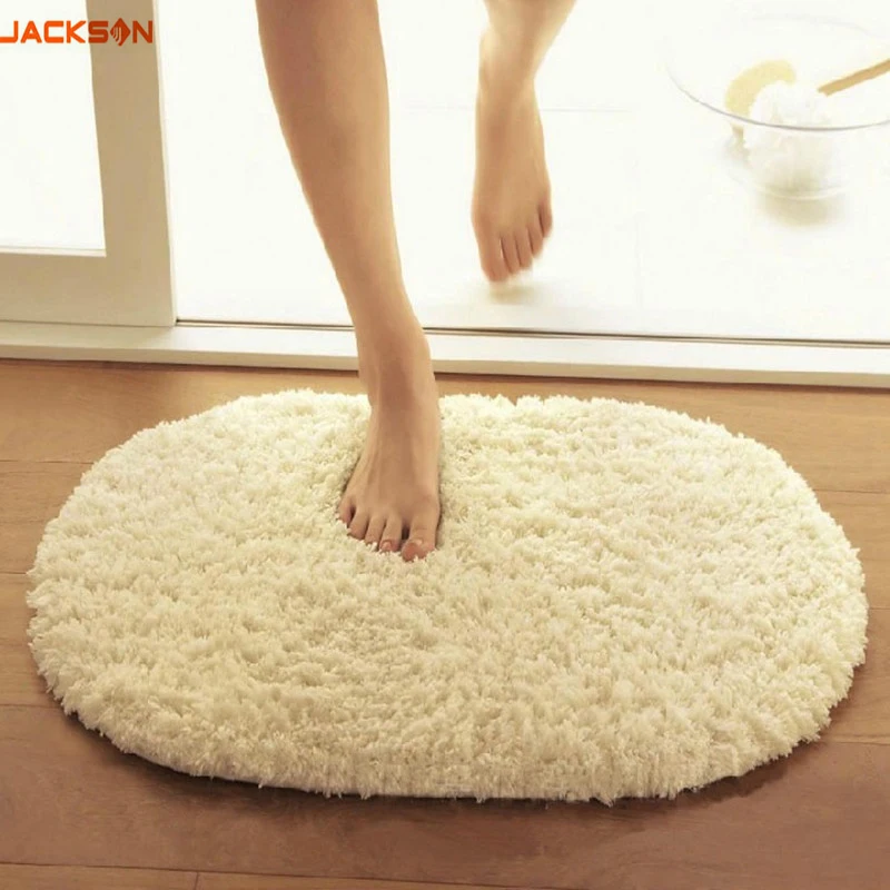 

40x60cm Fluffy Foam Rug Non Slip Shower Bedroom Carpet Coral Fleece Mat for Adults Children Gift A