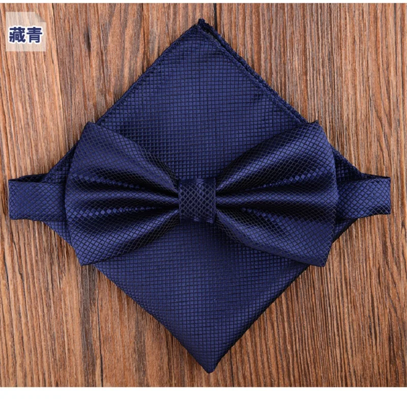 

Men Bow tie set with Pocket square Butterfly 2019 New Fashion Many colors Bowtie towel hankies corbatas hombre Cravat